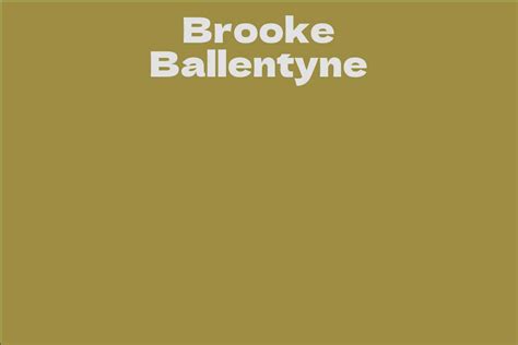  Brooke Ballentyne's Philanthropic Efforts 