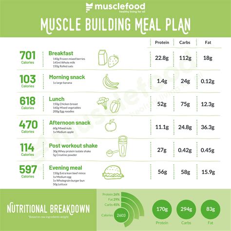  G. Ryder's Physique Measurements and Nutrition Plan 