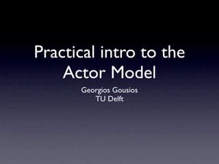  Introduction to the Acting World 