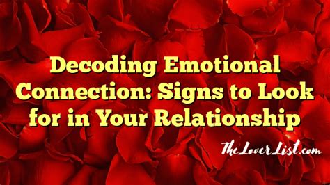  Love and Relationships: Decoding the Emotional Importance of the Dream 