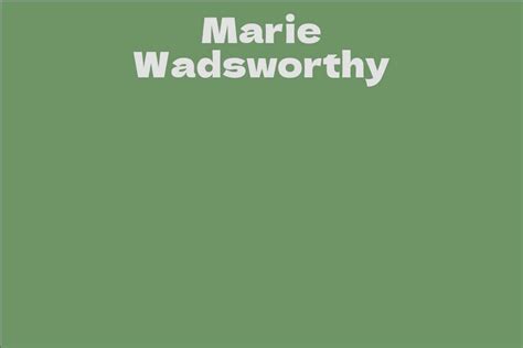  Marie Wadsworthy's Signature Style 