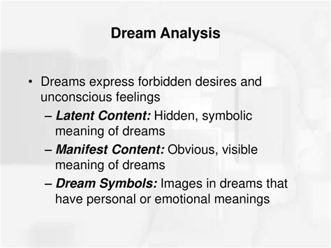  Techniques for Analyzing Symbolic Meanings and Unconscious Desires in Dreams