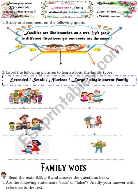 1B. Family and Relationships