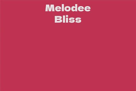 About Melodee Bliss