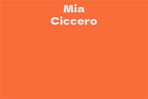 About Mia Ciccero's Age and Background