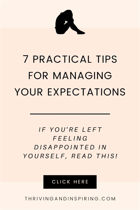 Accepting the Disappointment and Managing Expectations