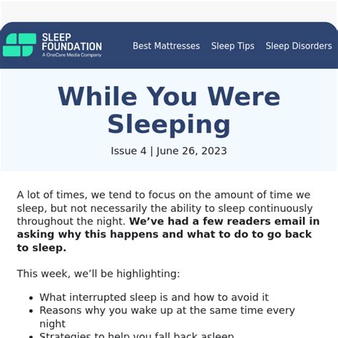 Addressing Sleep Interruptions