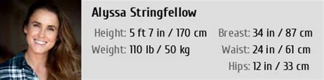 Alyssa Stringfellow Age and Height