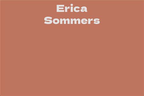 Analyzing the Physique of Erica Sommers