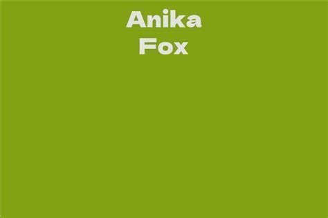 Anika White: Early Life and Career