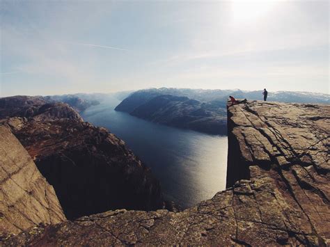 Appreciating Nature's Beauty: The Breathtaking Views from the Summit of an Elevated Cliff