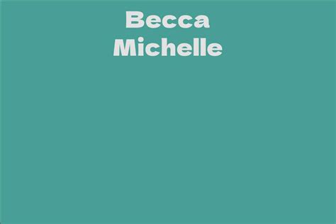 Becca Michelle's Future Projects and Plans