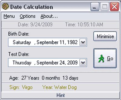 Birthdate and Age Details