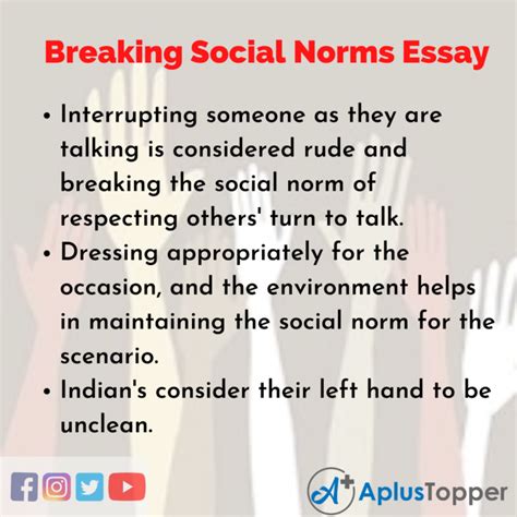 Breaking the Social Norm: Consequences and Reactions