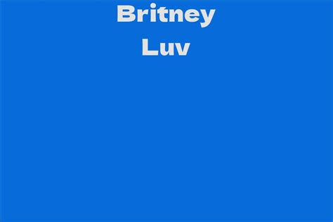 Britney Luv's Path to Achievement