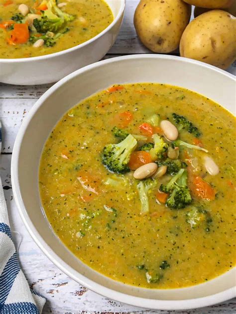 Broccoli and Potato Soup with a Zesty Lemon Twist