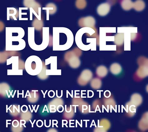 Budgeting: Determining your Rental Budget