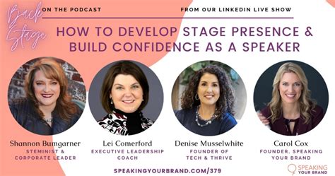 Building Confidence and Stage Presence