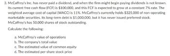 Calculating the Fortunes: Wendy McCaffrey's Value