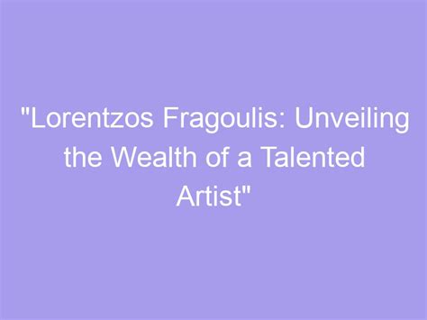 Calculating the Wealth of the Talented Artist