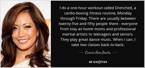 Carrie Ann Inaba's Fitness Regimen