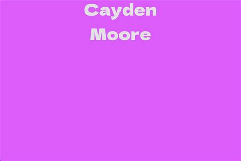 Cayden Moore's Acting Career and Projects