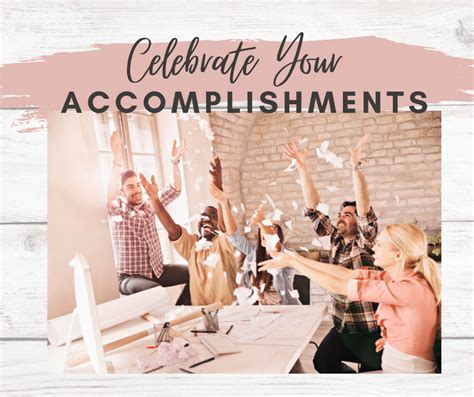 Celebrating and Sustaining Your Accomplishments