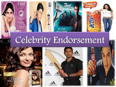 Celebrities and Brands Endorsements by Shauna Baker