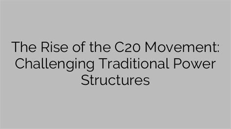 Challenging Tradition: Disrupting Conventional Power Structures