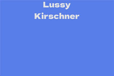 Charity Work and Advocacy of Lussy Kirschner