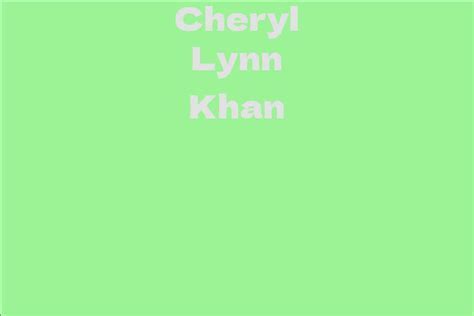 Cheryl Lynn Khan's Height and Body Measurements