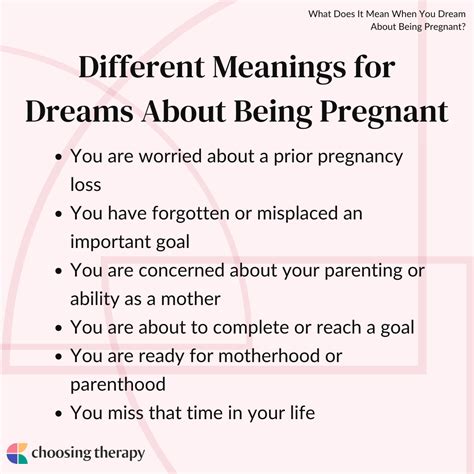 Common Themes and Variations in Dreams of Pregnancy