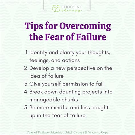 Conquering the Fear of Failure: Techniques and Strategies