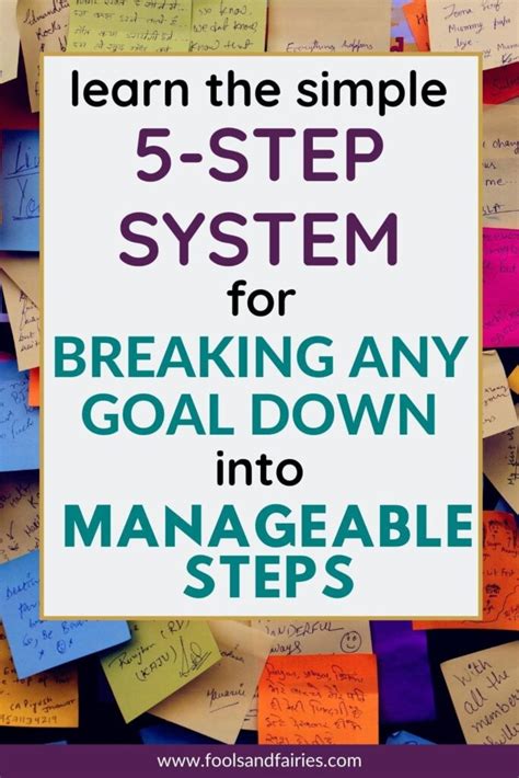 Create an Action Plan: Breaking Down Your Goals into Manageable Steps