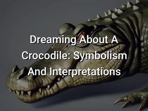 Cultural Variations: Exploring Different Societal Interpretations of Crocodile Symbolism in Dreams