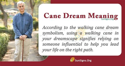 Decoding the Symbolic Meanings: Unveiling the Significance of a Walking Cane in Your Life