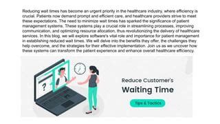 Designing for Efficiency: Streamlining Workflow and Reducing Wait Times