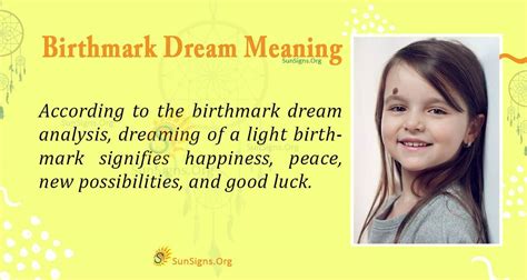 Different Significations of Dreaming about a Large Birthmark