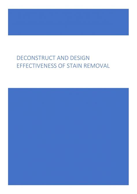 Discovering the Efficacy of Stain Elimination Approaches