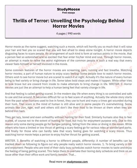 Diving into the Mind of a Horror Film Performer: The Psychology Behind the Thrills