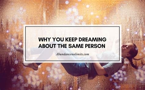 Dreaming About the Same Person: Connecting the Dots