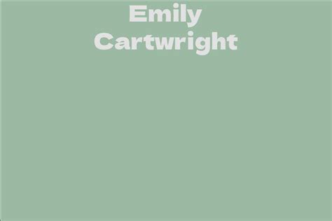 Emily Cartwright's Net Worth Revealed