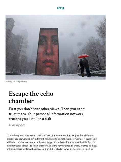 Escaping the Echo Chamber: Embracing New Perspectives