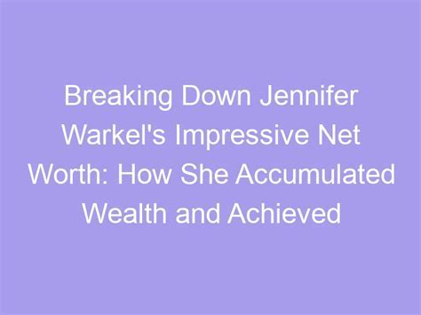 Evaluating Jennifer White's Achievements and Financial Status