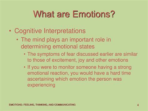 Examining the Emotional Context: Meaningful Interpretations of Experiencing Fear or Comfort