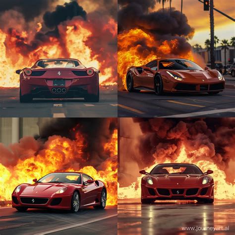 Experience the Excitement of Racing in a Fiery Red Ferrari: Elevate Your Driving Desire to New Heights