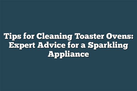 Expert Advice on Maintaining a Sparkling Oven