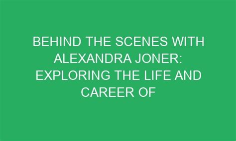 Exploring Alexandra Joner's Educational Background