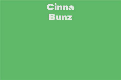 Exploring Cinna Bunz's Physical Traits