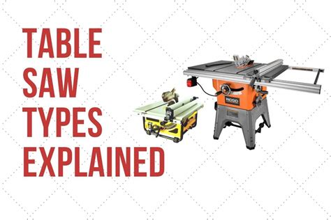 Exploring Different Types of Table Saws: Finding the Perfect Fit